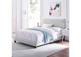 MOD-6331-LGR Celine Channel Tufted Performance Velvet Full Bed By Modway