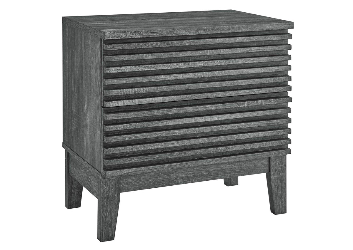 MOD-6964-CHA Render Two-Drawer Nightstand By Modway
