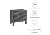 MOD-6964-CHA Render Two-Drawer Nightstand By Modway