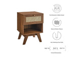 MOD-7049-WAL Soma 1-Drawer Nightstand By Modway