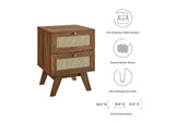 MOD-7050-WAL Soma 2-Drawer Nightstand By Modway