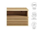 MOD-7058-OAK Render Wall-Mount Nightstand By Modway