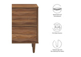 MOD-7080-WAL Vespera 2-Drawer Nightstand By Modway