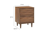 MOD-7080-WAL Vespera 2-Drawer Nightstand By Modway
