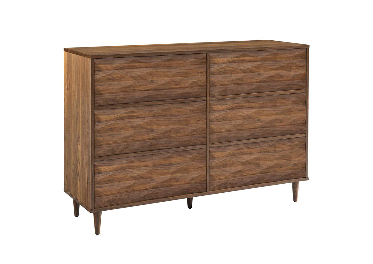 MOD-7083-WAL Vespera 6-Drawer Dresser By Modway