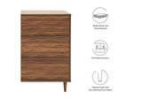 MOD-7083-WAL Vespera 6-Drawer Dresser By Modway