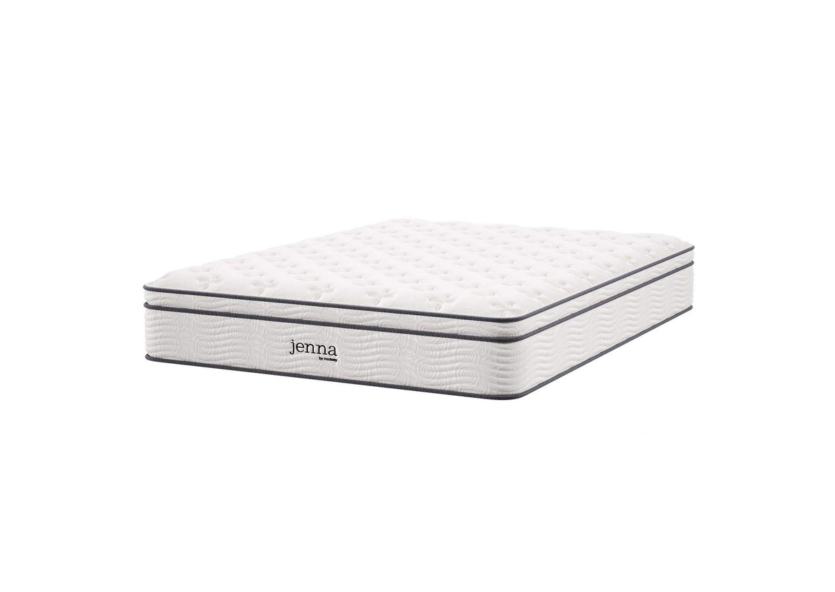 MOD-7089-WHI Jenna 12" Innerspring And Foam Queen Mattress By Modway