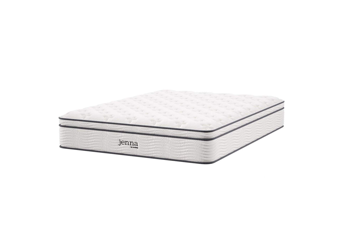 MOD-7090-WHI Jenna 12" Innerspring And Foam King Mattress By Modway