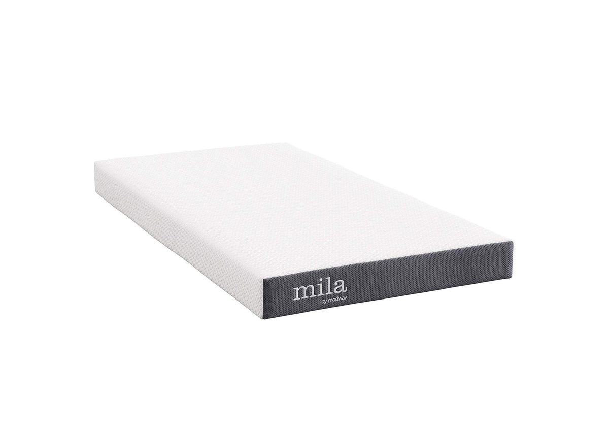 MOD-7098-WHI Mila 5 Inch Narrow Twin Mattress By Modway