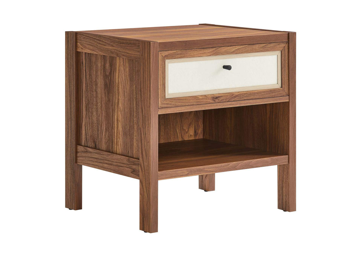 MOD-7118-WAL Capri Wood Grain Nightstand By Modway