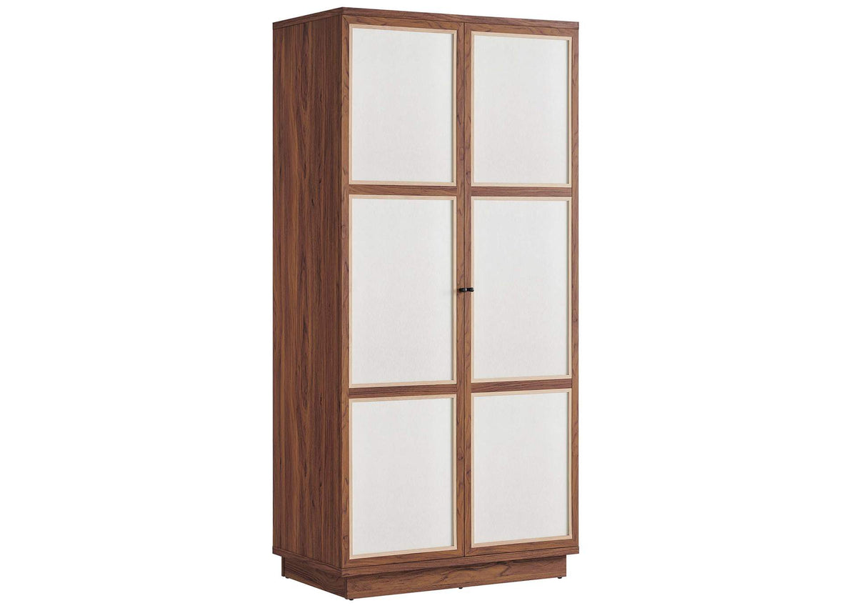 MOD-7156-WAL Capri 70" Tall Wood Grain Storage Cabinet By Modway