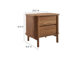 MOD-7158-WAL Cadence 2-Drawer Nightstand By Modway