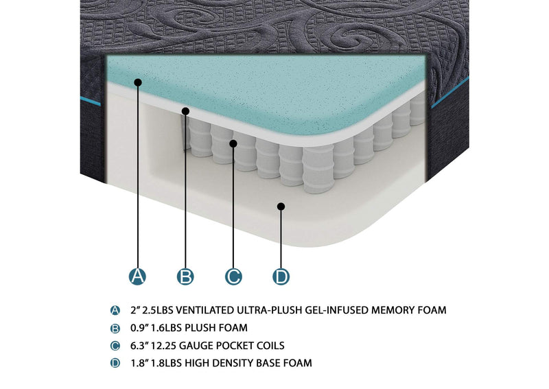 MT-H11F Mira 11" Full Gel-Infused Memory Foam Hybrid Mattress