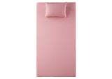 MT-PG07PKT Leo 7" Pink Twin Gel-Infused Memory Foam Mattress and Pillow Set