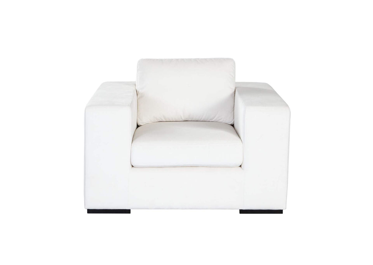 MUSECHWH Muse Accent Chair In Mist White Performance Fabric