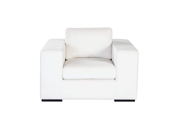 MUSECHWH Muse Accent Chair In Mist White Performance Fabric