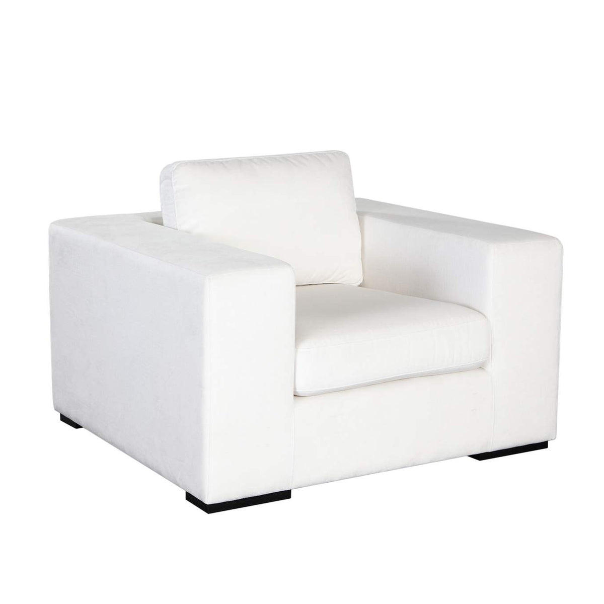 MUSECHWH Muse Accent Chair In Mist White Performance Fabric