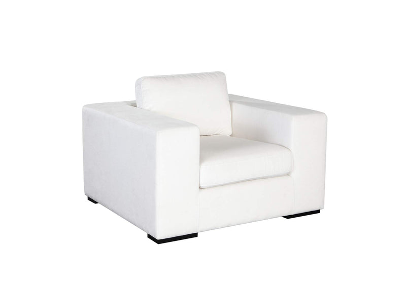 MUSECHWH Muse Accent Chair In Mist White Performance Fabric