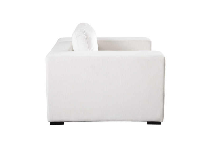 MUSECHWH Muse Accent Chair In Mist White Performance Fabric