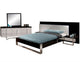 Martelli White and gray Lacquer Queen Bed