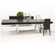 Maximo Gray Dining Table Silver Base