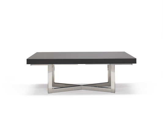 Maximo Gray Oak 48" W Dining Table Silver Base