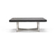 Maximo Gray Oak 48" W Dining Table Silver Base