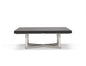Maximo Gray Oak 48" W Dining Table Silver Base