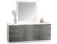 Mera-White lacq/mirror dresser