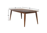DLU-MC4278-C45-7P Sunset Trading Mid Century 7 Piece Rectangular Dining Table Set | Padded Performace Fabric Seats