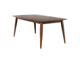 DLU-MC4278-C45-SR8P Sunset Trading Mid Century 8 Piece Rectangular Dining Table Set | Padded Performace Fabric Seats | Server