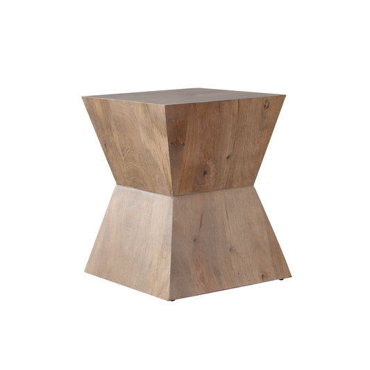 Nara Sculptured Pedestal End Table