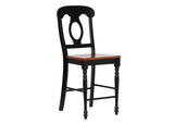 DLU-TPD4242CB-B50-BCH3PC Sunset Trading 3 Piece 42" Round Drop Leaf Pub Table Set with Napoleon Stools
