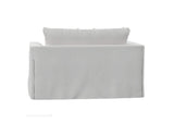 SY-130015-391081 Newport Slipcovered Chair and A Half | Moisture and Stain Resistant Washable Performance Fabric | 2 Throw Pillows | White