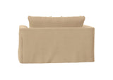 SY-130015-391084 Newport Slipcovered Chair and A Half | Moisture and Stain Resistant Washable Performance Fabric | 2 Throw Pillows | Tan