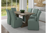 SY-1025906-391043 Newport Slipcovered Dining Chair | Moisture and Stain Resistant Washable Performance Fabric | Ocean Blue