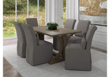 SY-1025906-391094 Newport Slipcovered Dining Chair | Moisture and Stain Resistant Washable Performance Fabric | Gray