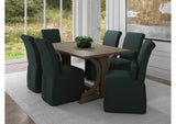 SY-1025906-391098 Newport Slipcovered Dining Chair | Moisture and Stain Resistant Washable Performance Fabric | Dark Gray