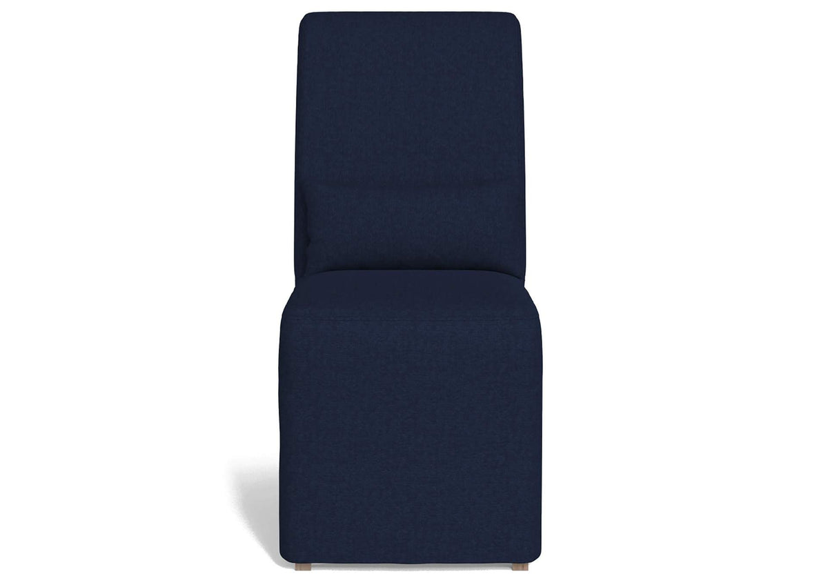 SY-1025906-391049 Newport Slipcovered Dining Chair | Moisture and Stain Resistant Washable Performance Fabric | Navy Blue