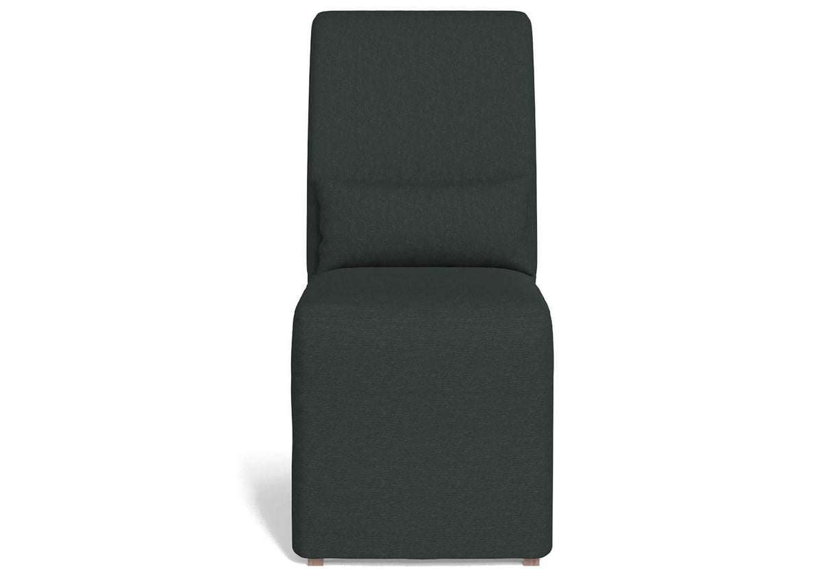 SY-1025906-391098 Newport Slipcovered Dining Chair | Moisture and Stain Resistant Washable Performance Fabric | Dark Gray