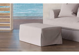 SY-130030-391094 Newport Slipcovered Ottoman | Moisture and Stain Resistant Washable Performance Fabric | Gray