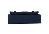 SY-130000-391049 Newport Slipcovered Sofa | Moisture and Stain Resistant Washable Performance Fabric | 4 Throw Pillows | Navy Blue