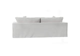 SY-130000-391081 Newport Slipcovered Sofa | Moisture and Stain Resistant Washable Performance Fabric | 4 Throw Pillows | White