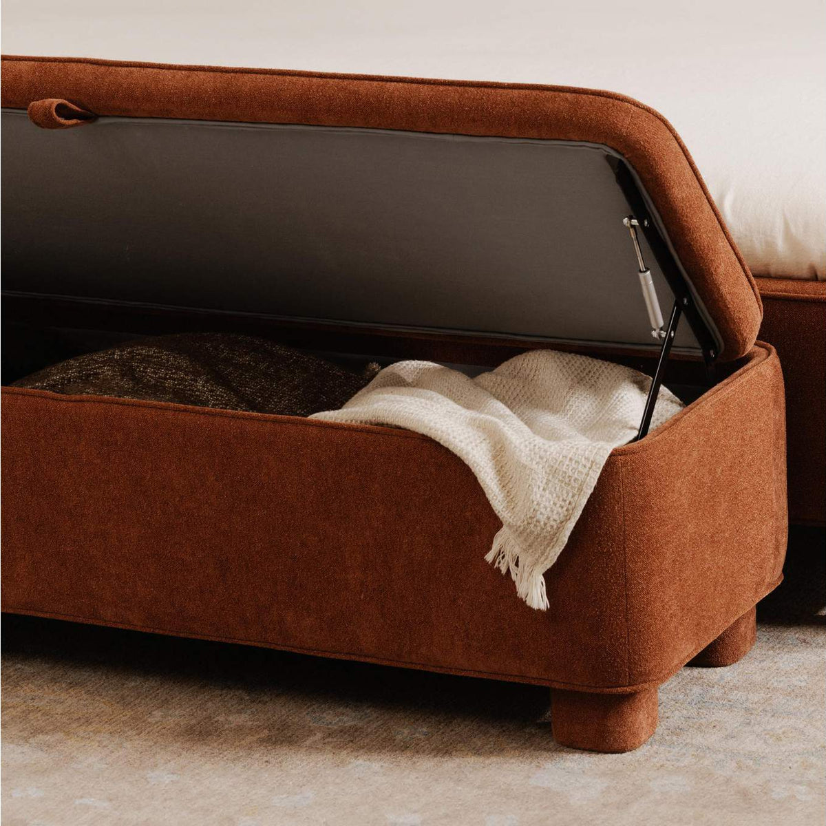 OA-1004-12 Ichigo Storage Bench Deep Orange
