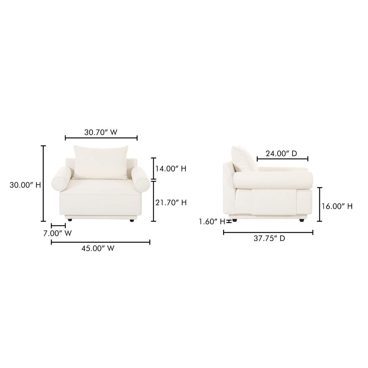 OA-1007-18 Rosello Armchair White