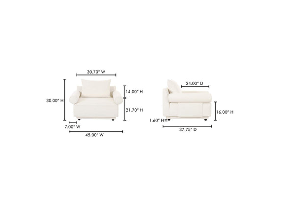 OA-1007-18 Rosello Armchair White