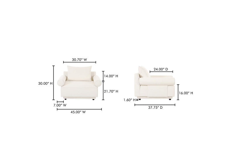 OA-1007-18 Rosello Armchair White