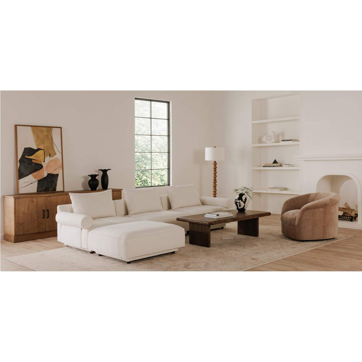 OA-1008-18 Rosello Left Arm Facing Chair White