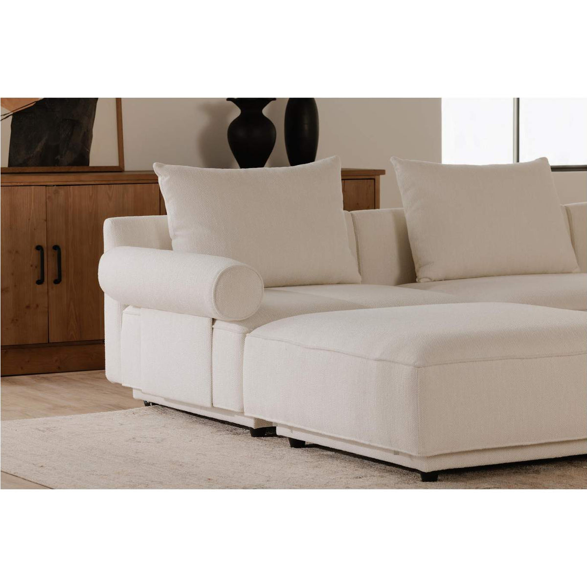OA-1012-18 Rosello Ottoman White