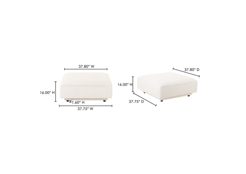 OA-1012-18 Rosello Ottoman White